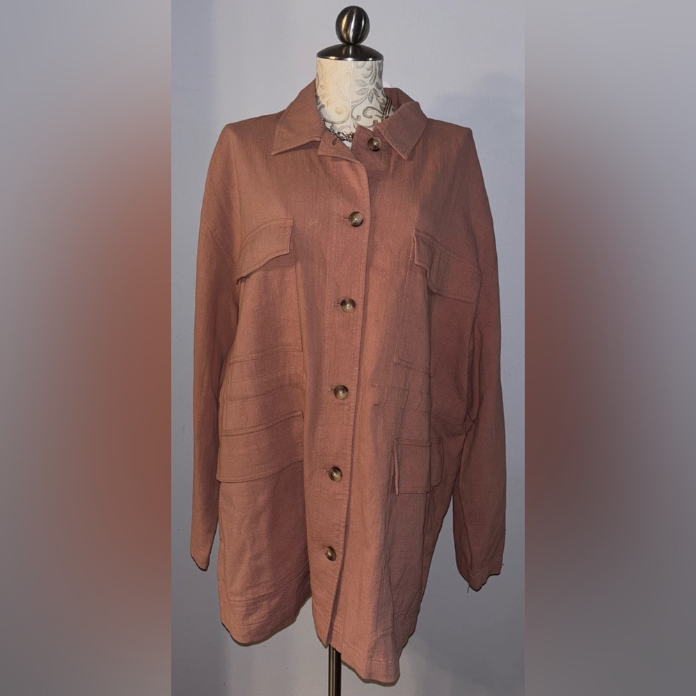 🆕 Gentle Fawn 100% Cotton Utility Jacket Size 2X. #L